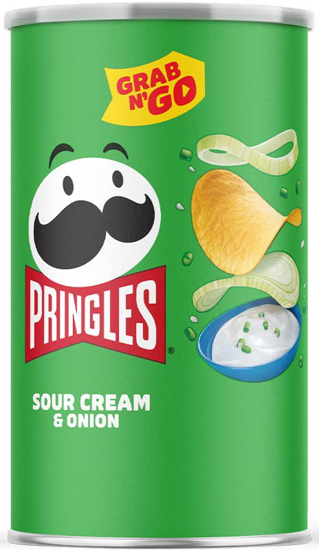 Pringles Grab & Go Sour Cream & Onion Crisps